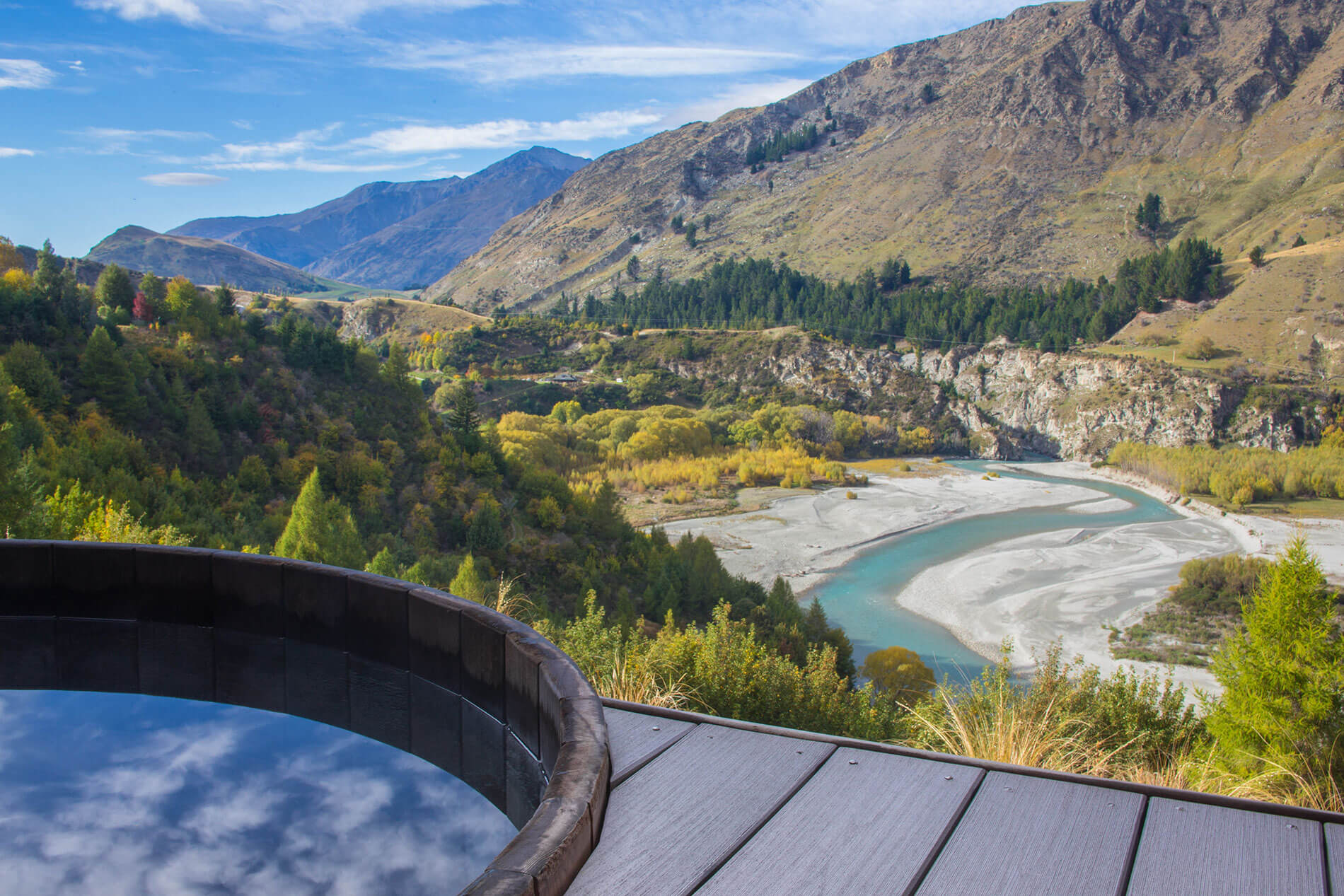 Onsen Hot Pools Queenstown Hot pools open roof