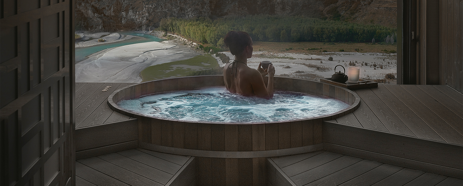 Onsen Hot Pools With Queenstown Mountain Views